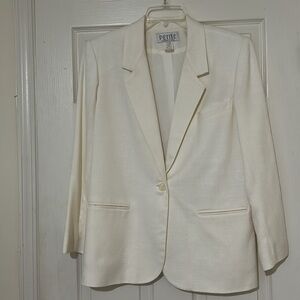 Petite Sophisticate Cream Blazer